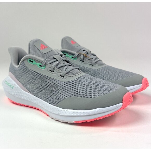 Adidas EQ21 Run J Bounce Kids Size 4.5 Gray Low Running Shoes Sneakers GY9382 - Picture 2 of 9